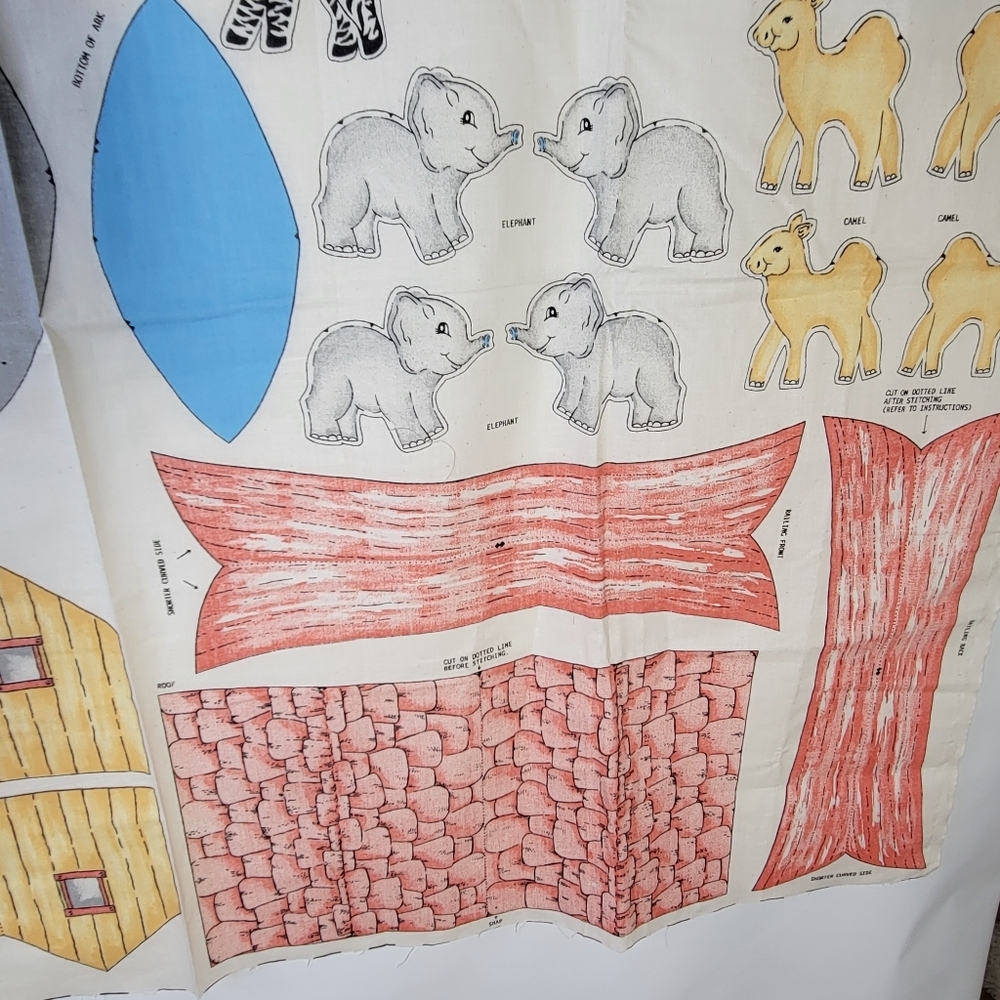 Springs Industries Noahs Ark Cut and Sew Panel With Animals New - Picture 6 of 16